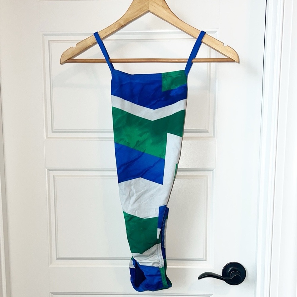 NWT Speedo Colorful Striped One-Piece Swimsuit